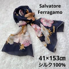 サルヴァトーレフェラガモ ガンチーニ 花柄 シルク ストール ピンク Salvatore Ferragamo ピンク ガンチーニ柄のストール 【公式通販】