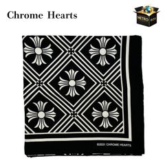 ChromeHearts MathPlus マスプラス シルク スカーフ 白黒 クロムハーツ Math Plus スカーフ 40インチ シルク - メルカリ