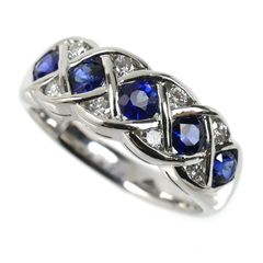 Pt900 プラチナ リング 指輪 サファイア 約0.48ct 豪華 4.5号 - メルカリ