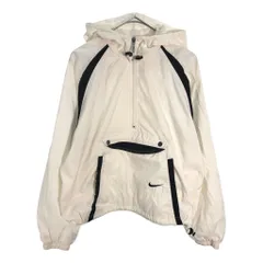 90年代 NIKE ナイキ アノラックパーカージャケット スポーツ ホワイト(レディース M)中古 古着 X6739