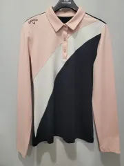 Callaway レディース 長袖 ポロTシャツ ピンク/ブラック