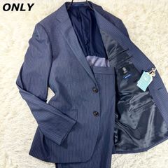 新品】ONLY カノニコ 高級生地 セットアップスーツ ネイビー L相当