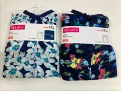 2枚セット　未使用　ユニクロ　UNIQLO 　リラコ/コットンリラコ 　 花柄濃ネイビー花柄ネイビー