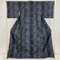 小紋 紬 縦縞 花模様 花束 着物 016tz ☆ - メルカリ