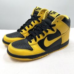 NIKE DUNK HIGH ブラック イエロー スニーカー 26センチ - メルカリ