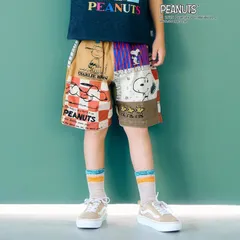 《新品》F.O.KIDS スヌーピー ハーフパンツ 80㎝ 100㎝ PEANUTS 子供服 5分丈 半ズボン R223025