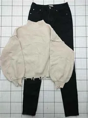 ◇ Θ ローリーズファーム LOWRYS FARM ダメージニットプルオーバー ベージュ系 レディース E  【1602240002364】