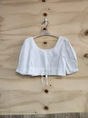 103) レディース 半袖 クロップド ブラウス