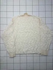 ◇ ⊇ Ray BEAMS レイ ビームス カットジャカード フリンジニット ホワイト系 レディース E  【1603160014079】