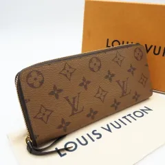 ★3日以内返品可★ 美品 LOUIS VUITTON ルイ・ヴィトン モノグラム リバース ポルトフォイユ クレマンス M82336 長財布 ブラウン ベージュ コーティングキャンバス レディース