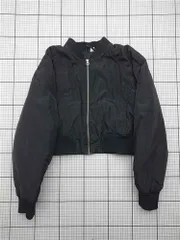 ◇ ⊇ エイチアンドエム H&M DIVIDED ショート丈中綿ブルゾン ブラック系 レディース S E  【1603230001923】
