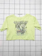 ◇ ⊂ ページボーイ PAGEBOY クロップドTシャツ ライトグリーン系 レディース F E  【1603230001794】
