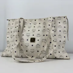 MCM トートバッグ ショルダーバッグ 白 レザー ヴィセトス / MCM Tote Bag Shoulder Bag White Leather Visetosのサムネイル