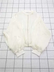 ◇ ⊂ アプ・レトロ ap retro AP21339 シアー素材ブルゾン ホワイト系 レディース E  【1603230023512】