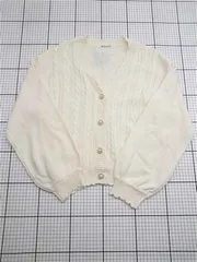 ◇ ⊇ アクシーズファム axes femme ケーブル編みカーディガン アイボリー系 レディース E  【1603230024854】