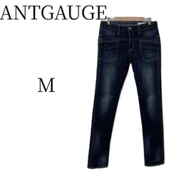 ANTGAUGE アントゲージ 美脚 スキニー デニム パンツ ジーンズ 濃紺 インディゴ M レディース 岡山デニム 本革ラベル 羊革切替 ストレッチ 伸縮性 有名ブランド 定番 完売品 希少 カジュアル 古着 中古 良品のサムネイル