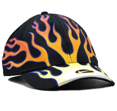 NIKE CLUB CAP STRUCTURED OG FLAME CAP BLACK ORANGE L/XL 56-66.5cm