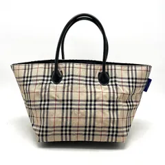 【中古】BURBERRY バーバリー ノヴァチェック キャンバス ハンド バッグ eY10484A