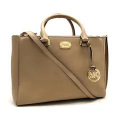 【中古】MICHAEL KORS マイケルコース ロゴ 2way レザー ハンド ショルダー バッグ eY10488A