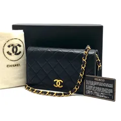 【中古】極美品 CHANEL シャネル ミニ マトラッセ フルフラップ プッシュロック ラムスキン	チェーン ショルダー バッグ fK0302A