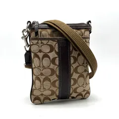【中古】良品 COACH コーチ シグネチャー キャンバス ショルダー バッグ fY11303A