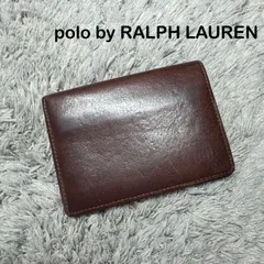 polo by RALPH LAUREN ラルフローレン 名刺入れ カードケース 本革 レザー ブラウン