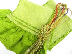 【一輝堂】和装小物 帯締め帯揚げセット   振袖用 丸組 金糸 総絞り 帯締 帯揚 26w04-4591