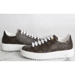 ルイヴィトン モノグラム タイムアウト スニーカー ブラウン 37(240)