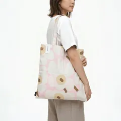 新品 マリメッコ marimekko トートバッグ Pieni Unikko ピエ二 ウニッコ レディース ピンク オフホワイト サンド 75335 075335 315 北欧雑貨 北欧デザイン ネコポス