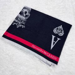 Alexander McQueen スカル ストール ブラック シルク - メルカリ
