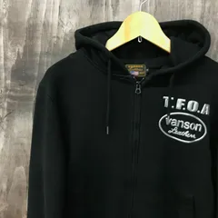 ＶＡＮＳＯＮ バンソン Ｔ．Ｆ．Ｏ．Ａ クローズ  フルジップ パーカー デスラビット エンボス加工 黒 ブラック Ｍ メンズ 紳士服 _246023のサムネイル