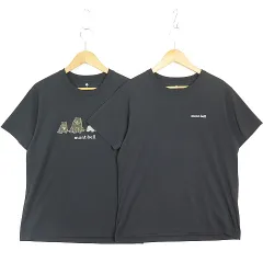 モンベル Montbell WIC.T ワンポイントロゴ M / WIC.T 4匹のクマ M ブラック 2枚セット まとめ 2sa7451