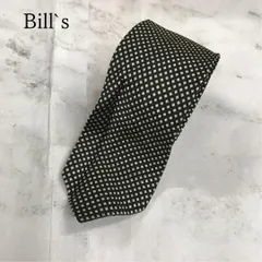 ビルズ　ネクタイ　黒色　チェック柄　モノクロ　メンズ【n1622】
