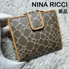 未使用品✨ NINA RICCI ニナリッチ 二つ折り長財布 グレー がま口 