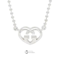 極美品》GUCCI インターロッキングG ラブリーハート ネックレス ダブル 