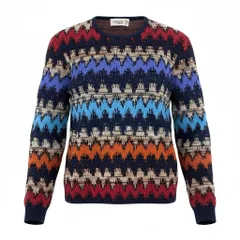 6d16 【美品】 MISSONI SPORT ミッソーニ ローゲージ ニットセーター ウールブレンド ロングスリーブニット サイズ44 マルチカラー メンズ 紳士服u02tのサムネイル