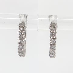 ダイヤモンド1ctup K18wgフープピアス - メルカリ