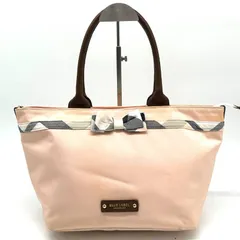 BLUE LABEL CRESTBRIDGE ブルーレーベルクレストブリッジ 舟形 トートバッグ ピンク リボン CBチェック マチ広 自立 ハンドバッグ 大容量 通学 サブバッグ お弁当入る 大人可愛い 裏地総柄 軽量 デイリーユース 匿名配送 送料無料