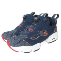 リーボック Reebok ×ZOZO インスタ ポンプフューリー デニム スニーカー シューズ 靴 UK4 23.5cm 紺 ネイビー IBO92 /X
