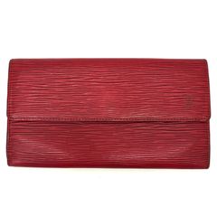 LOUIS VUITTON 長財布　エピ　ポルトモネクレディ　レッド　正規品 LOUIS VUITTON エピ長財布 ポルトモネクレディ レッド - メルカリ