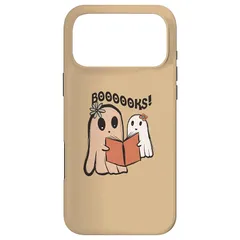 【新品】 Boooooks レトロ 読書 幽霊 本 恋人 ハロウィン グラフィック スマホケース iPhone 17 Pro Max 用 1