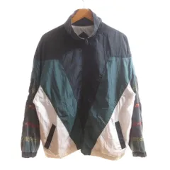 KAOTIC ビンテージ ナイロンジャケット M マルチカラー スタンドカラー 切り替えデザイン 花柄 /SJ