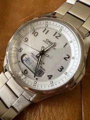 カシオ☆ウェーブセプター☆アナデジ☆電波ソーラー時計☆稼働品