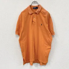 POLO by Ralph Lauren　ポロバイラルフローレン　半袖ポロシャツ　刺繡ロゴ　オレンジ　Lサイズ　古着