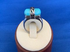 NAVAJO 90's OLD ターコイズ シルバー デザイン リング 24号 - メルカリ