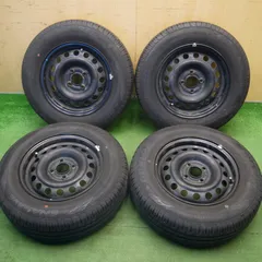 バリ溝！23年！9.5分★185/70R14 ダンロップ エナセーブ EC204 スチール ホイール 14インチ PCD100/4H★6040603Hノのサムネイル