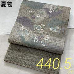 美品 袋帯 氷割れ織地紋に鱗 450 30.5 シルバー系 - メルカリ