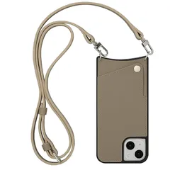 【新品】 本革 スマホケース iPhone用 17 Pro Max 互換性 対応ケース スマホショルダー ショルダーケース カード収納 ロングストラップ (マイゼーナ) 0