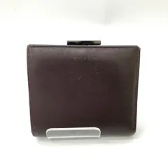 【COACH】コーチ 二つ折り財布 ブラウン レザー がま口 ☆