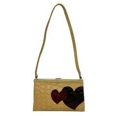 FURLA(フルラ) ハンドバッグ ベージュ×黒×ボルドー 型押し加工/ハート/ミニ レザー